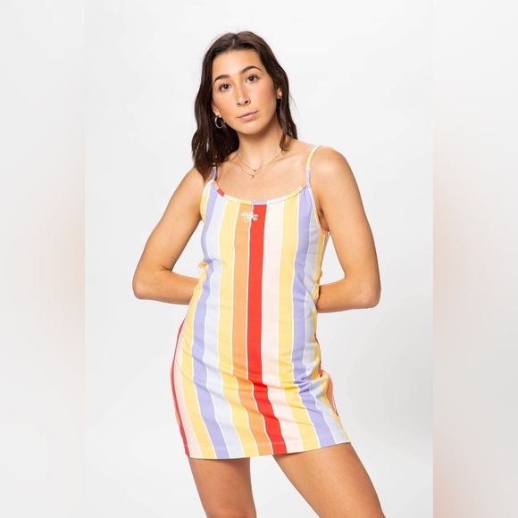 Nike Striped Colourful Mini Dress - Picture 1 of 7